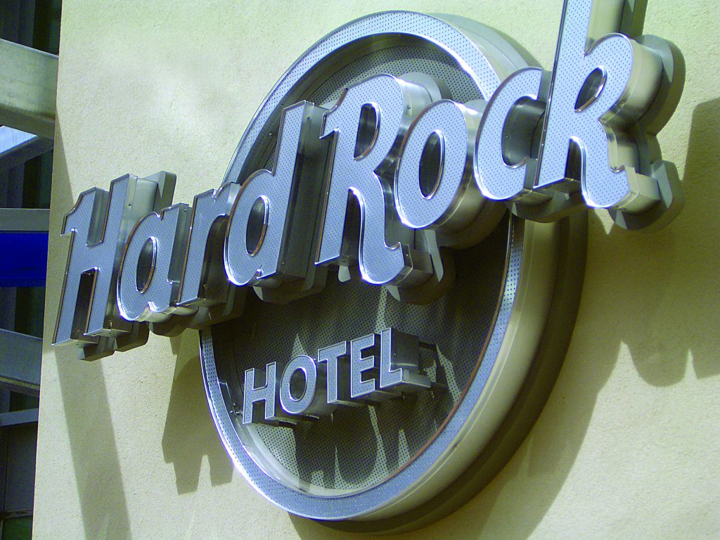 Hard Rock Hotel Wall Entry Sign